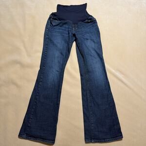 Gap Maternity Bootcut Blue jeans Womens Size 2 Regular Dark Wash Stretch Denim
